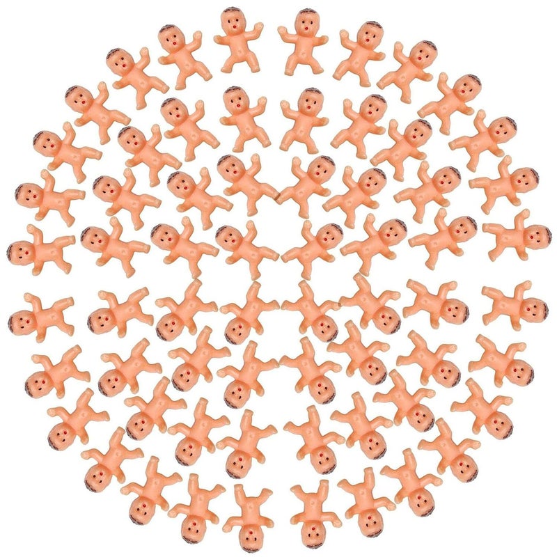 JIAKAI 60pcs Mini Plastic Babies for Baby Shower, ice Cube Game, Party Decorations, Baby Toys - Image 1